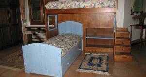 Letto a castello legno 2 design esclusivo